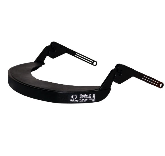 HELLBERG SAFE 2 Flex Visor Carrier - Rubberised Peak Seal Straight Arm