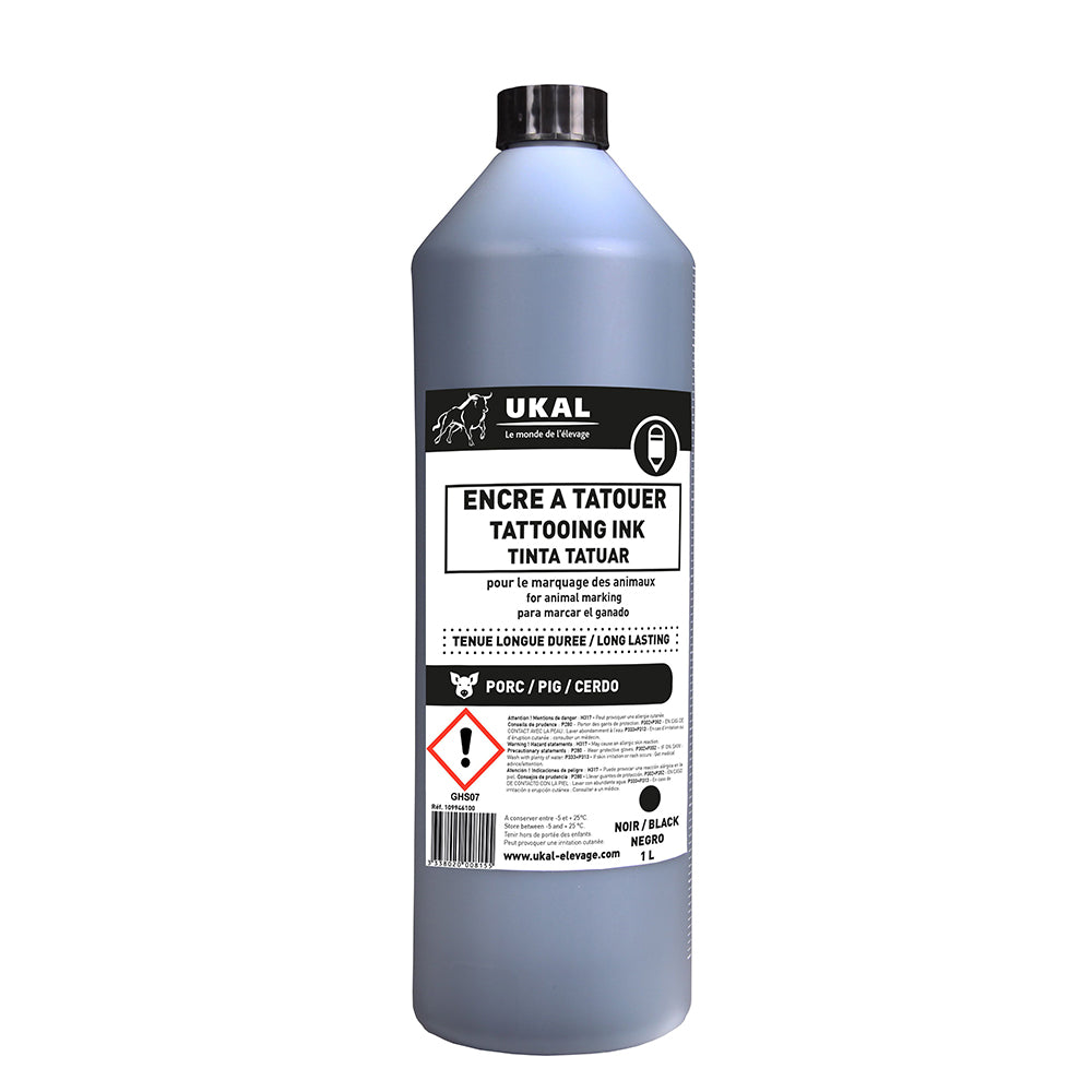 Ukal Black Tattooing Ink 1L
