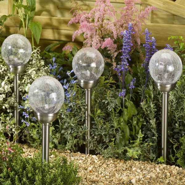 Smart Solar Majestic Crackle Globe Stake Light