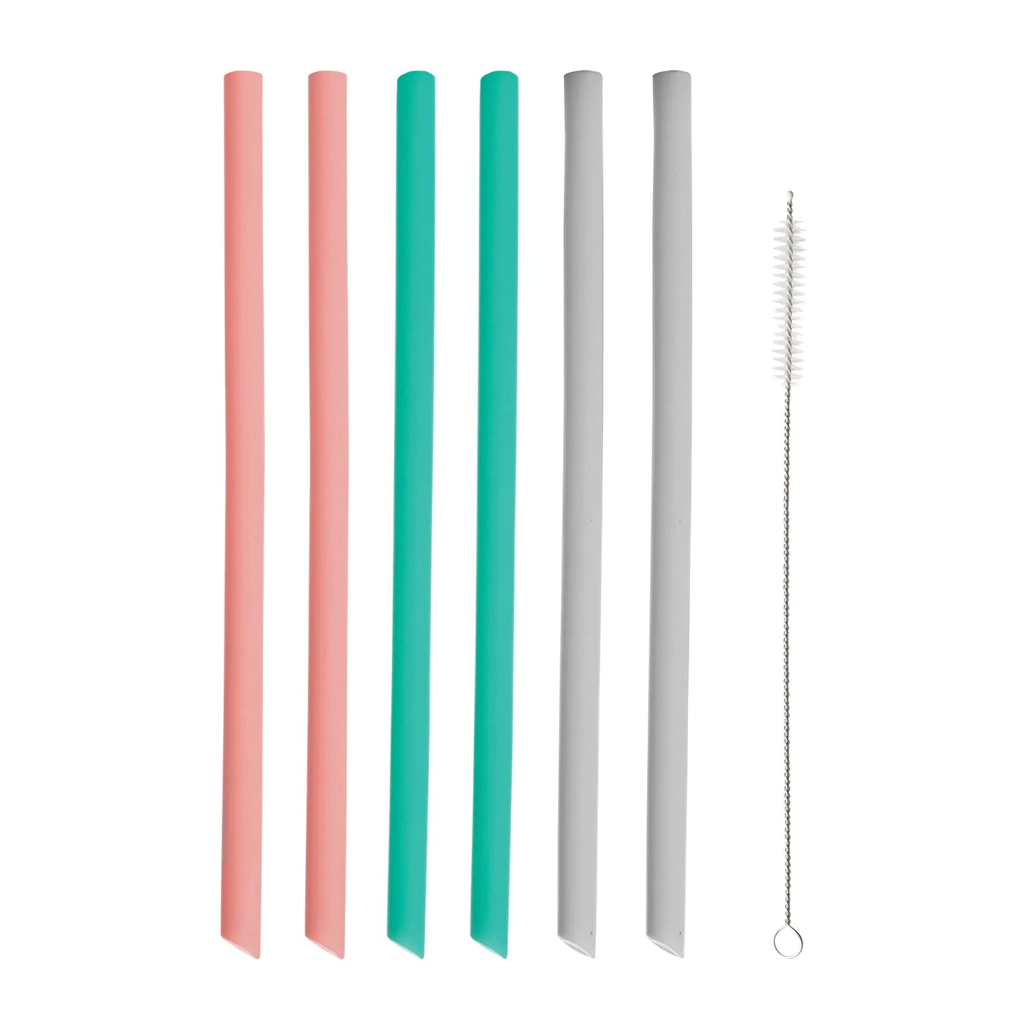 Typhoon Pure Silicone Straight Straws 6-Pack