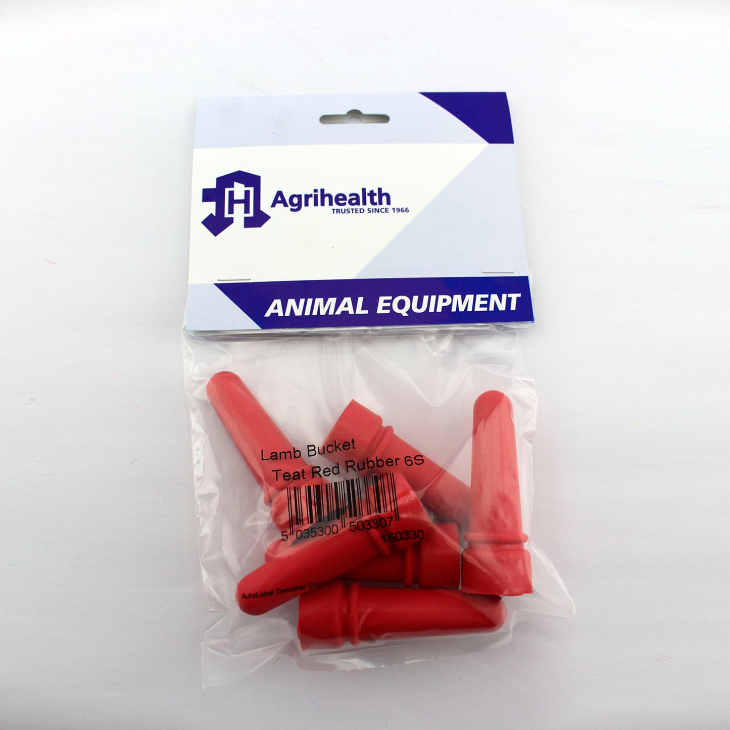 Agrihealth Rubber Teat for Lamb Bucket 6-Pack