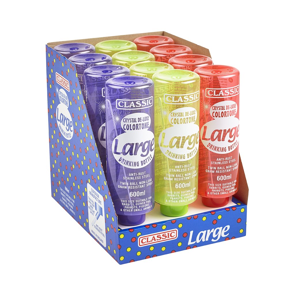 Classic Colortone Small Pet Water Bottle Large 600ml