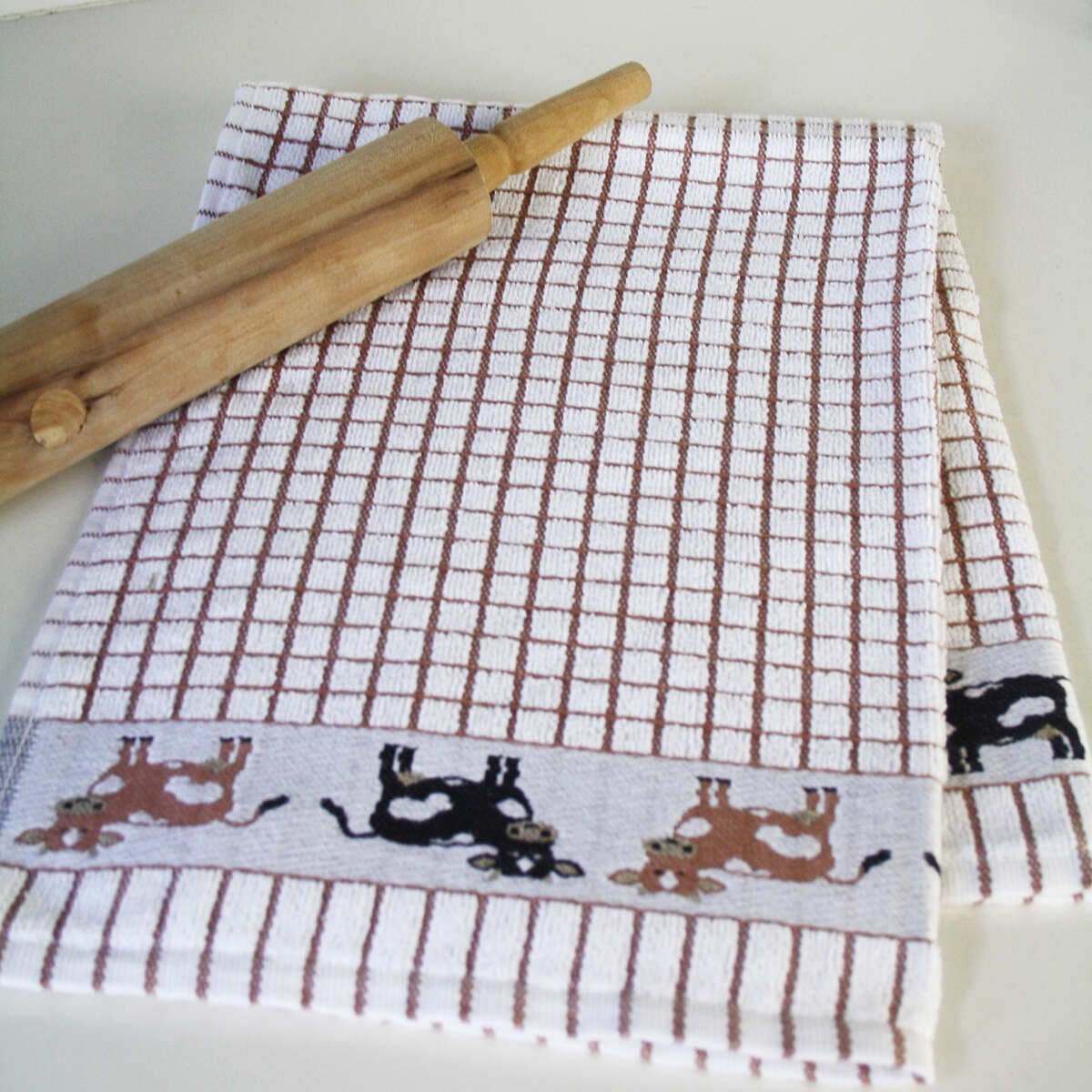 Samuel Lamont Poli-Dri Tea Towel Jacquard Cow
