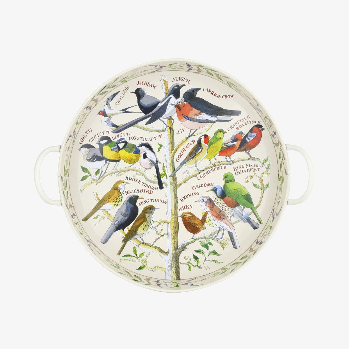 Emma Bridgewater Garden Birds Large Handled Tin Tray