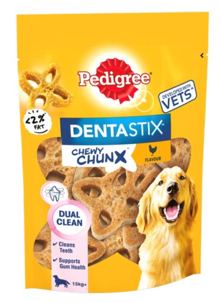 Pedigree Dentastix Chewy Chunx Maxi Dog Treat Chicken Flavour 68g