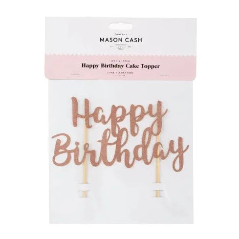 Mason Cash Happy Birthday Rose Gold Topper