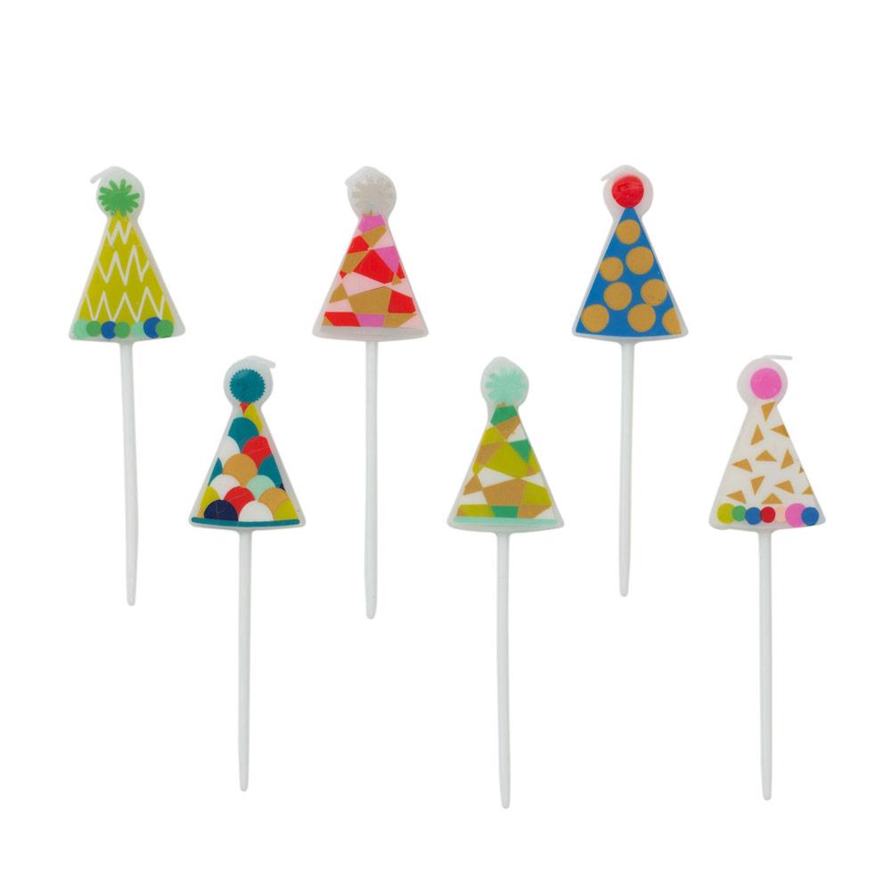 Caspari Die-Cut Party & Birthday Candles 6-Pack