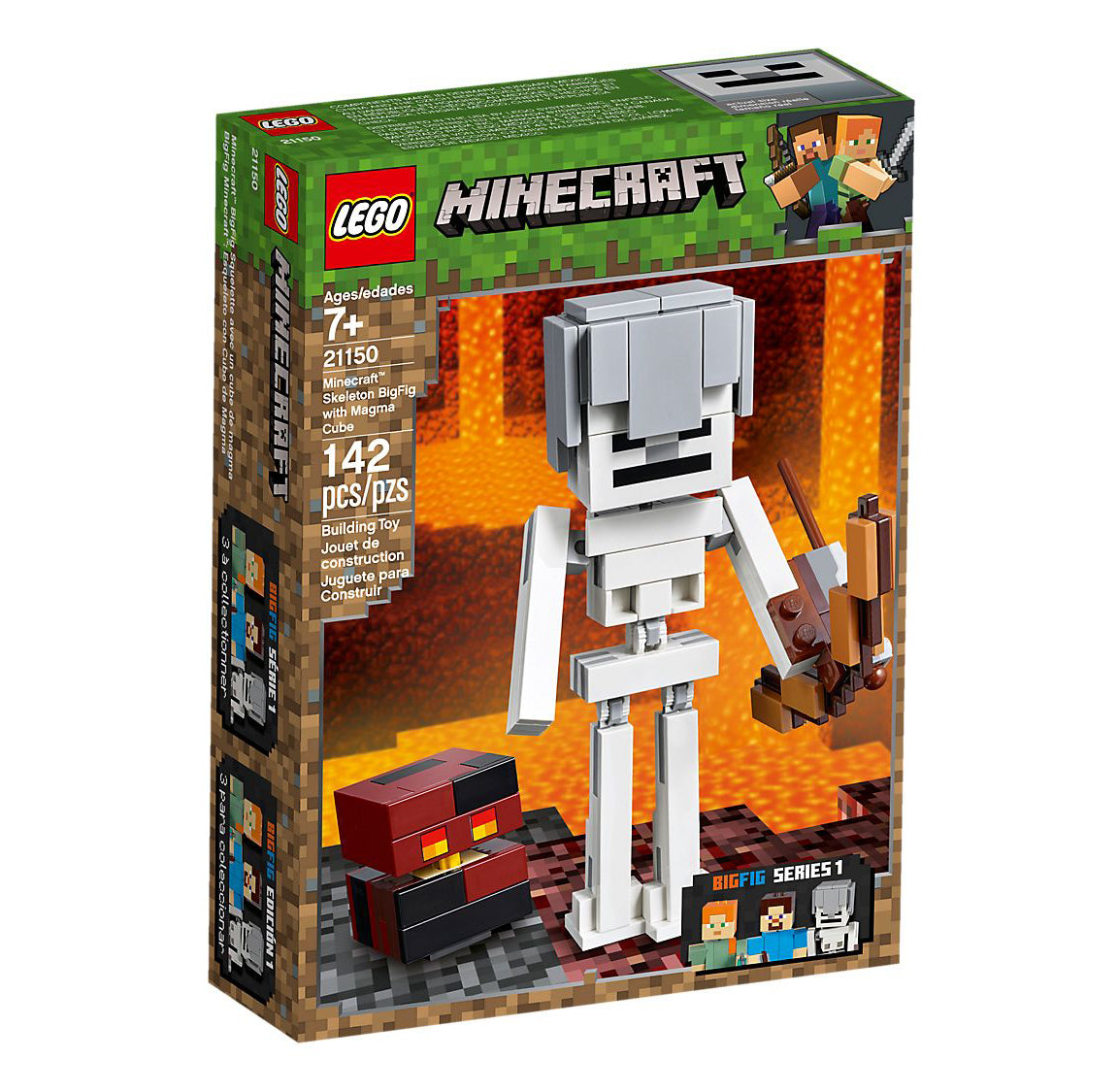 Lego Minecraft Skeleton BigFig with Magma Cube 21150