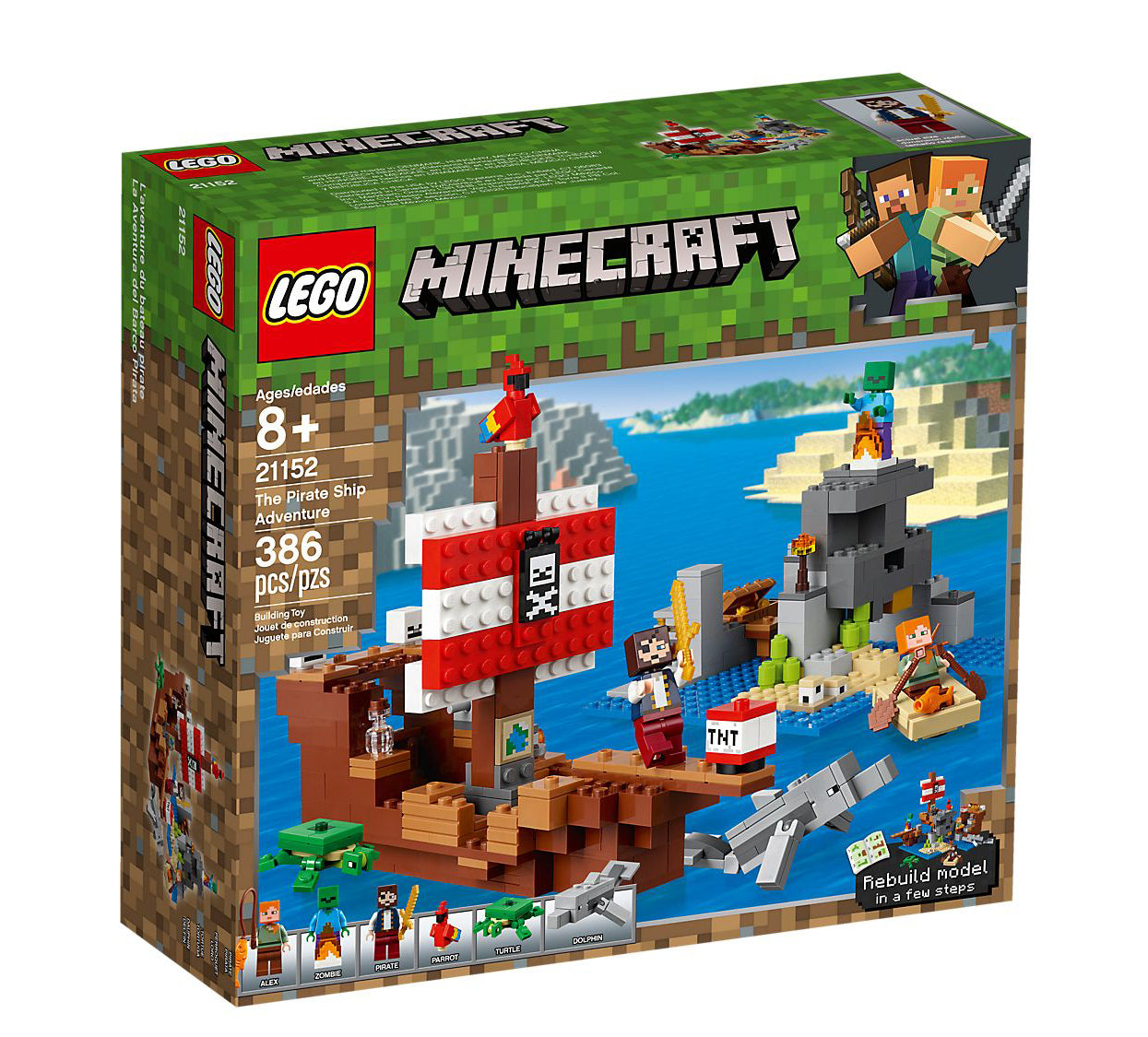 Lego Minecraft The Pirate Ship Adventure 21152