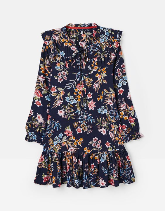 Joules Ruby Keyhole Frill Tiered Tunic