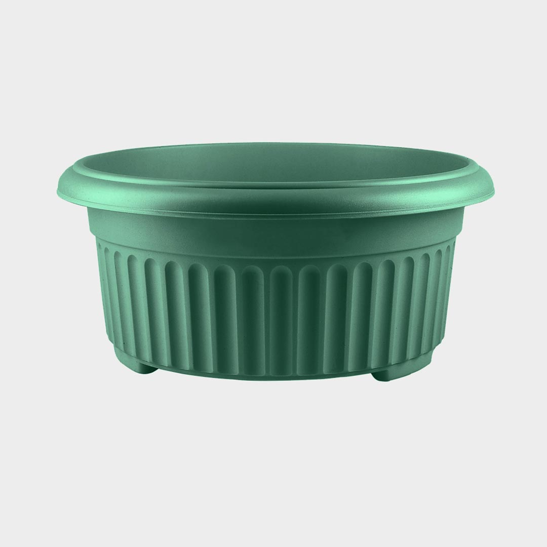 Stewart Corinthian Low Planter Green 45 x 20cm