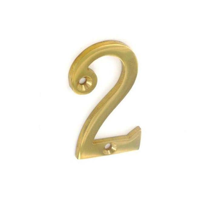 Securit Brass Numeral 2 50mm Pack Of 1