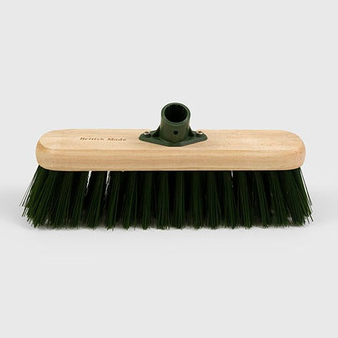 Hillbrush Industrial Stiff 305mm Sweeping Broom with Socket Green