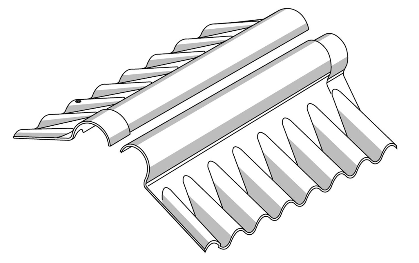 Eternit Profile 3'' 2 Piece Close Fitting Ridge