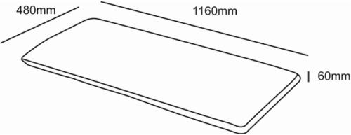 Glencrest CC Collection 2-Seat Bench Cushion 4' Taupe