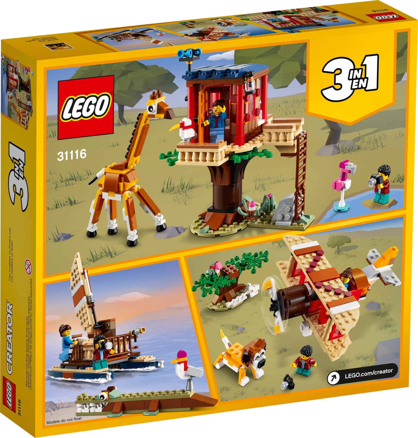 Lego Creator Safari Wildlife Tree House 31116