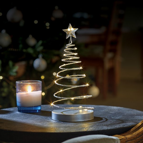 Three Kings SpiraLite Silver LED Tree