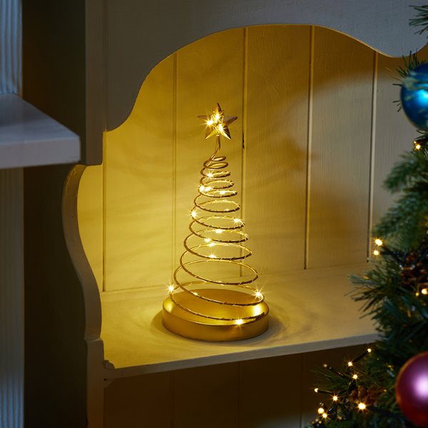 Three Kings SpiraLite Gold LED Tree