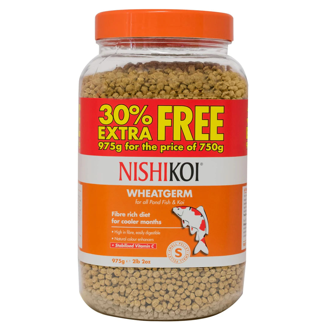 Nishikoi Wheatgerm Fish Food Small Pellets 975g (30% Extra Free)