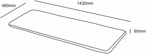 Glencrest CC Collection 3-Seat Bench Cushion 5' Natural