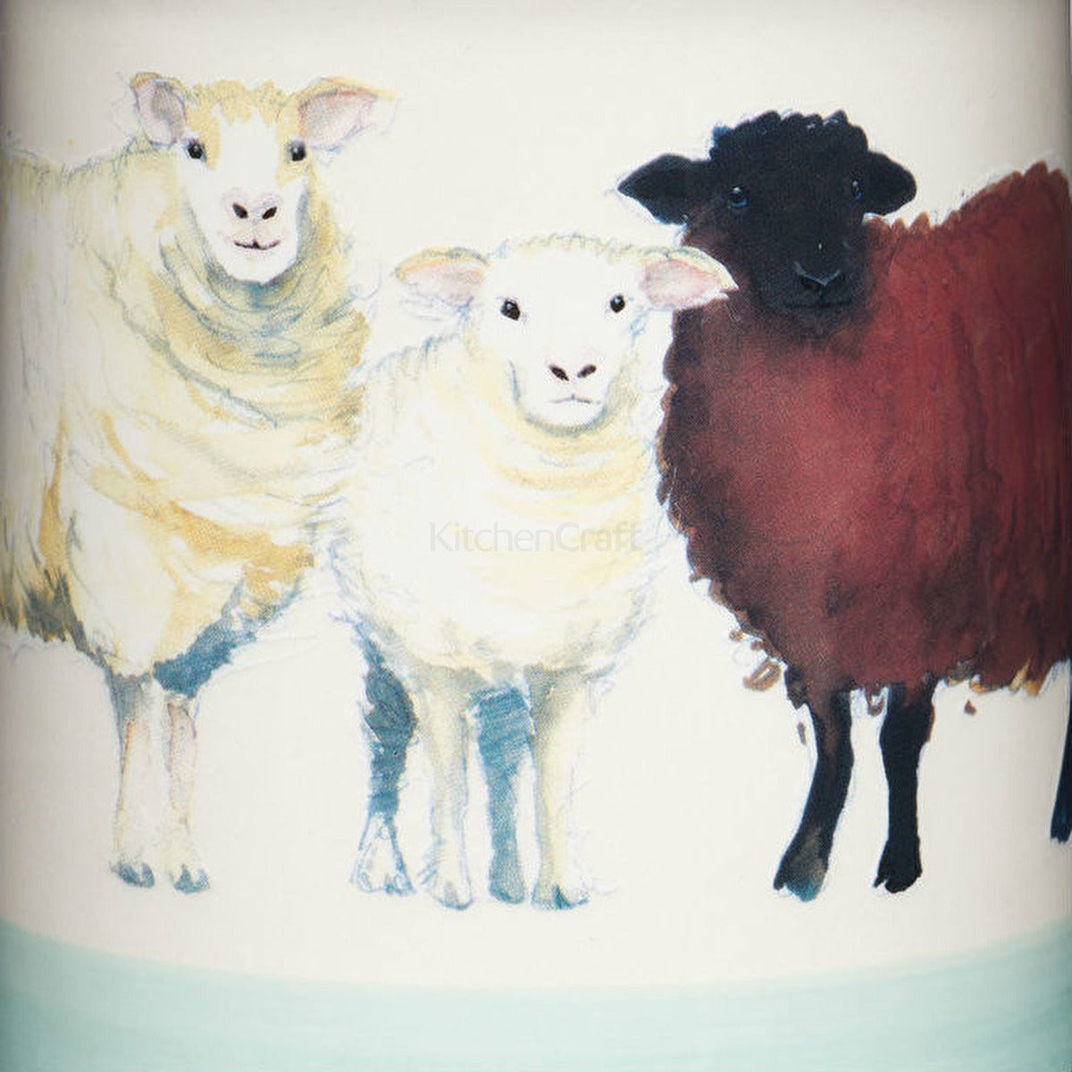 Apple Farm Stoneware Coffee Canister Sheep