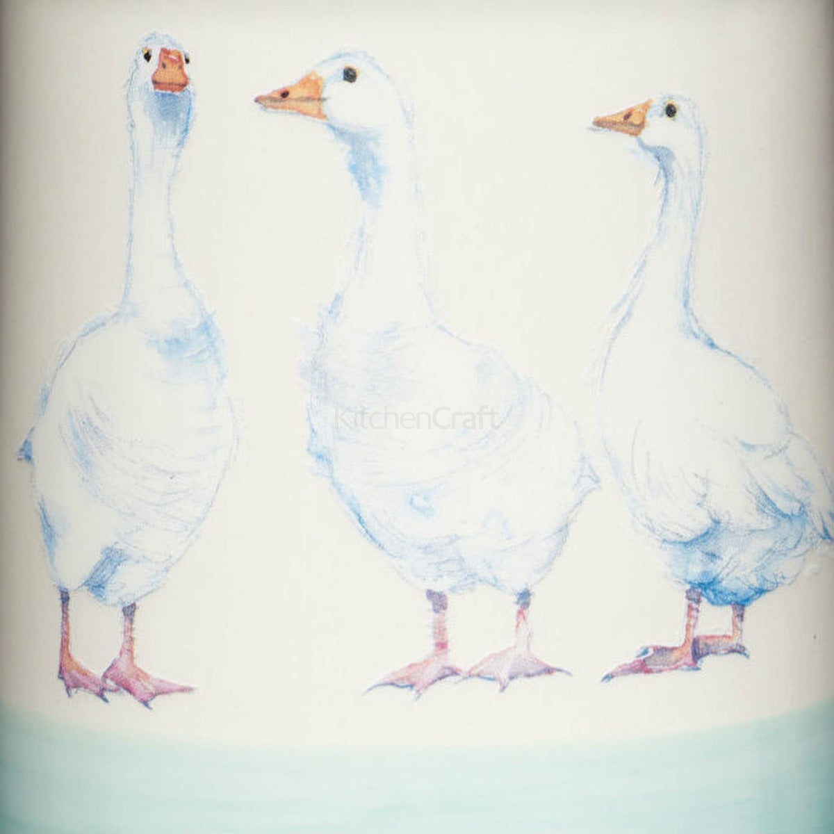 Apple Farm Stoneware Sugar Canister Geese