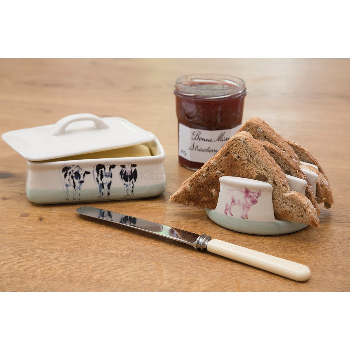 Apple Farm Stoneware Toast Rack 4-Piece