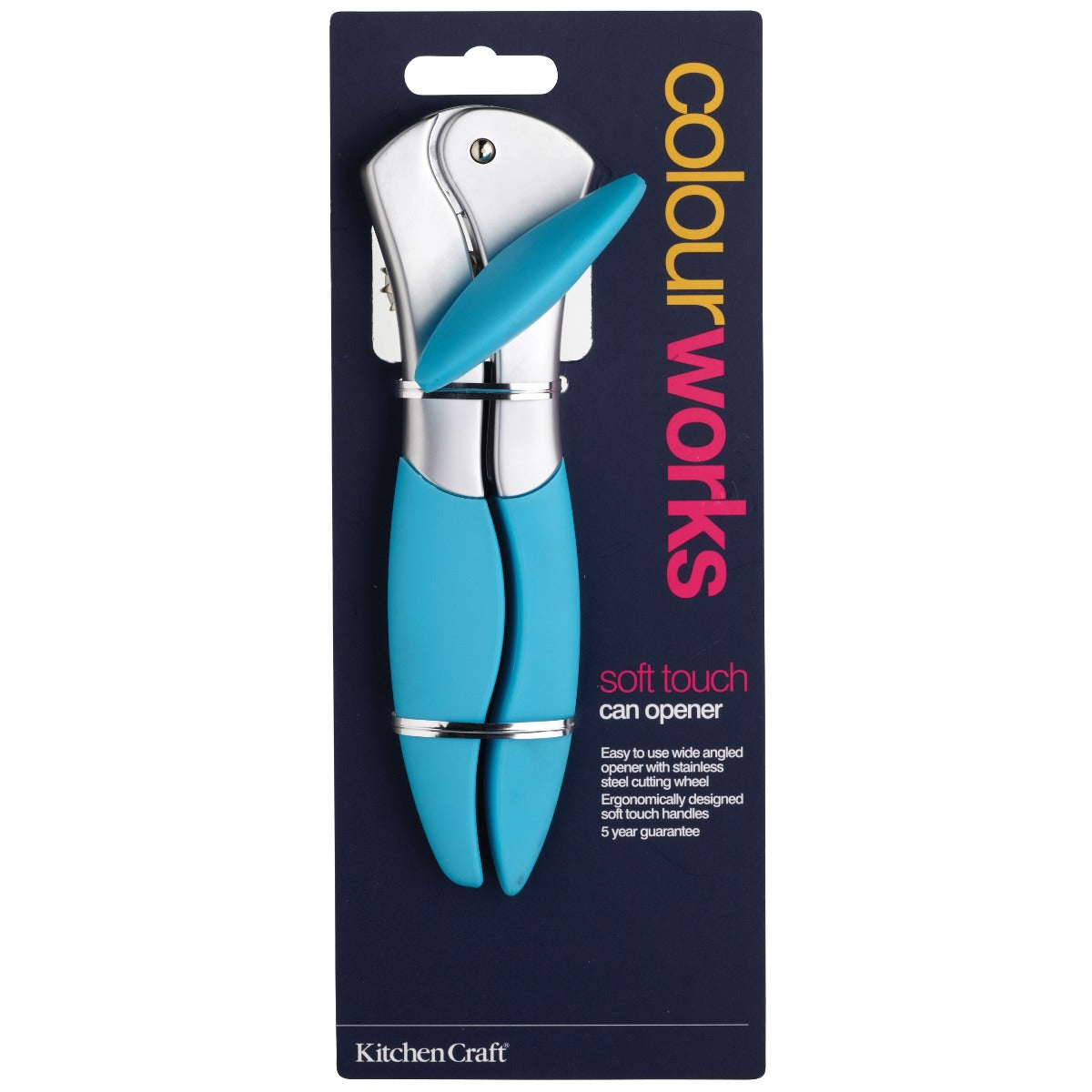 Colourworks Can Opener & Soft Touch Handle Blue