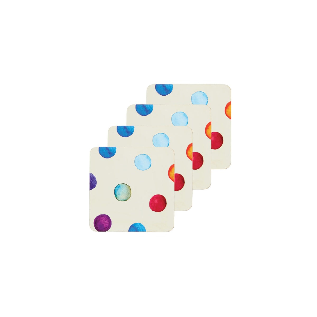 KitchenCraft Polka Dot Cork Coasters x4