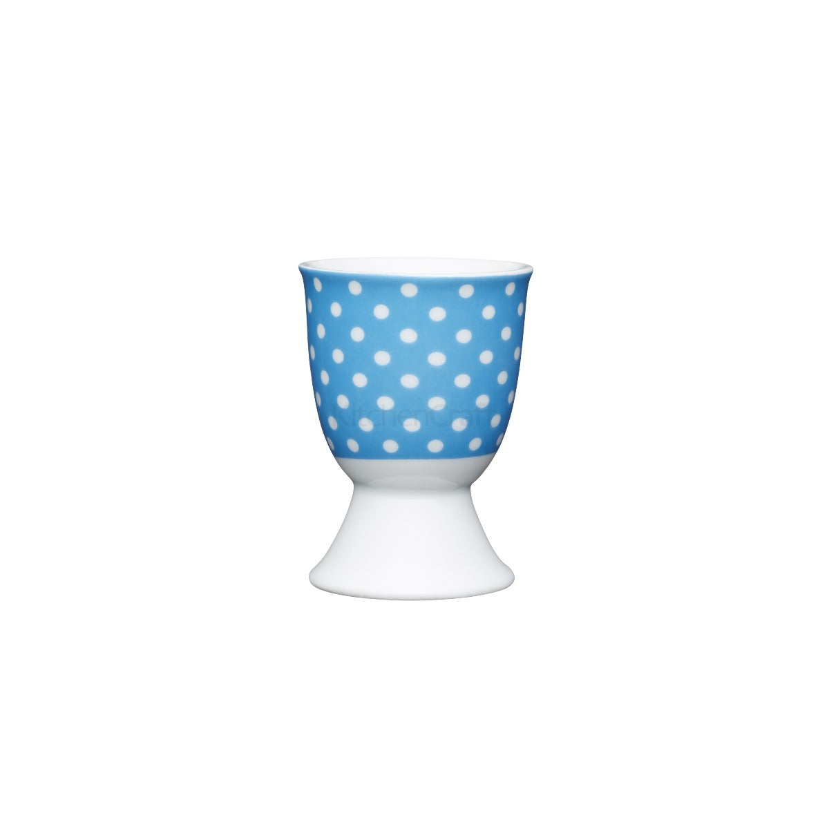 KitchenCraft Blue Polka Dot Porcelain Egg Cup