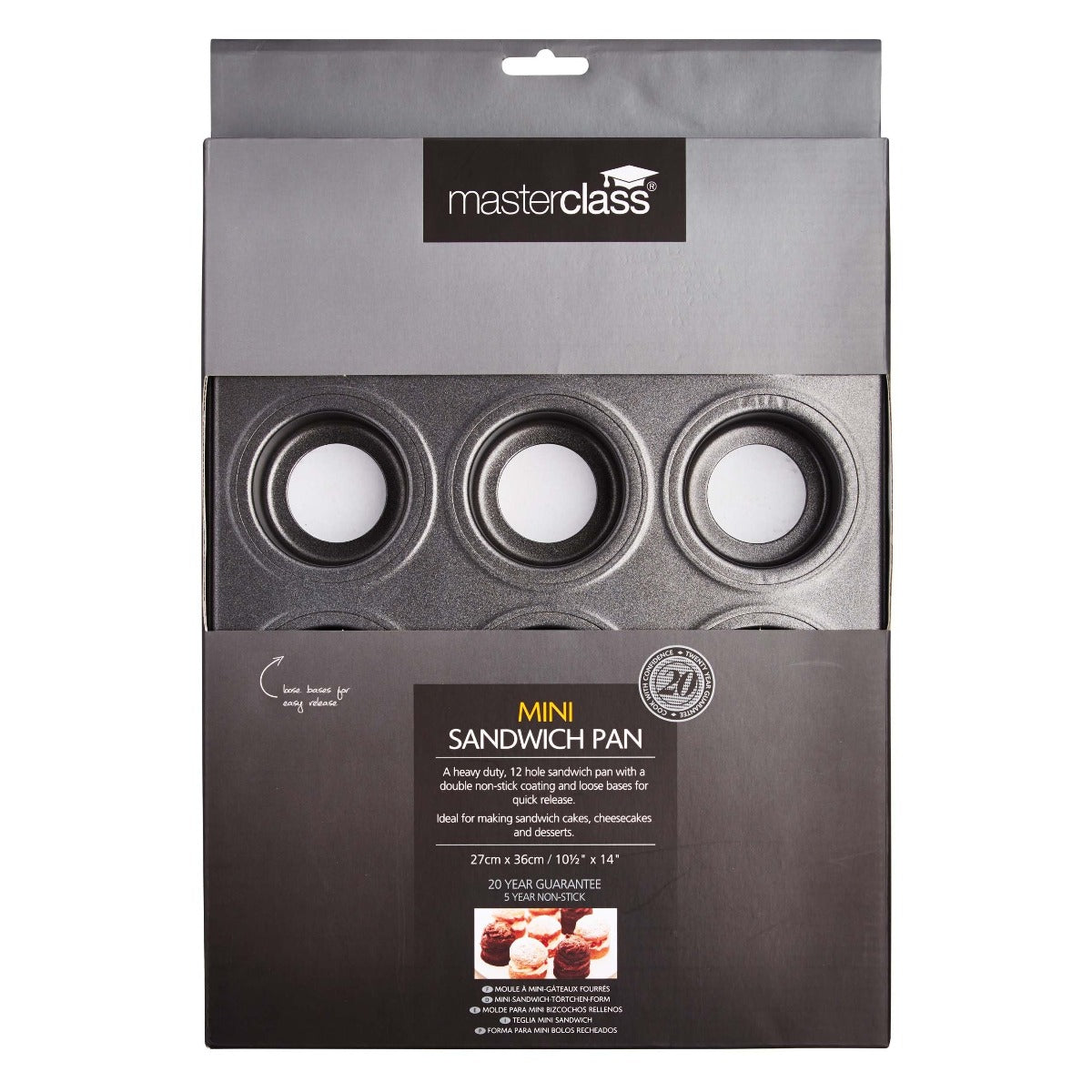 MasterClass Non-Stick Mini Sandwich Tin 12-Hole