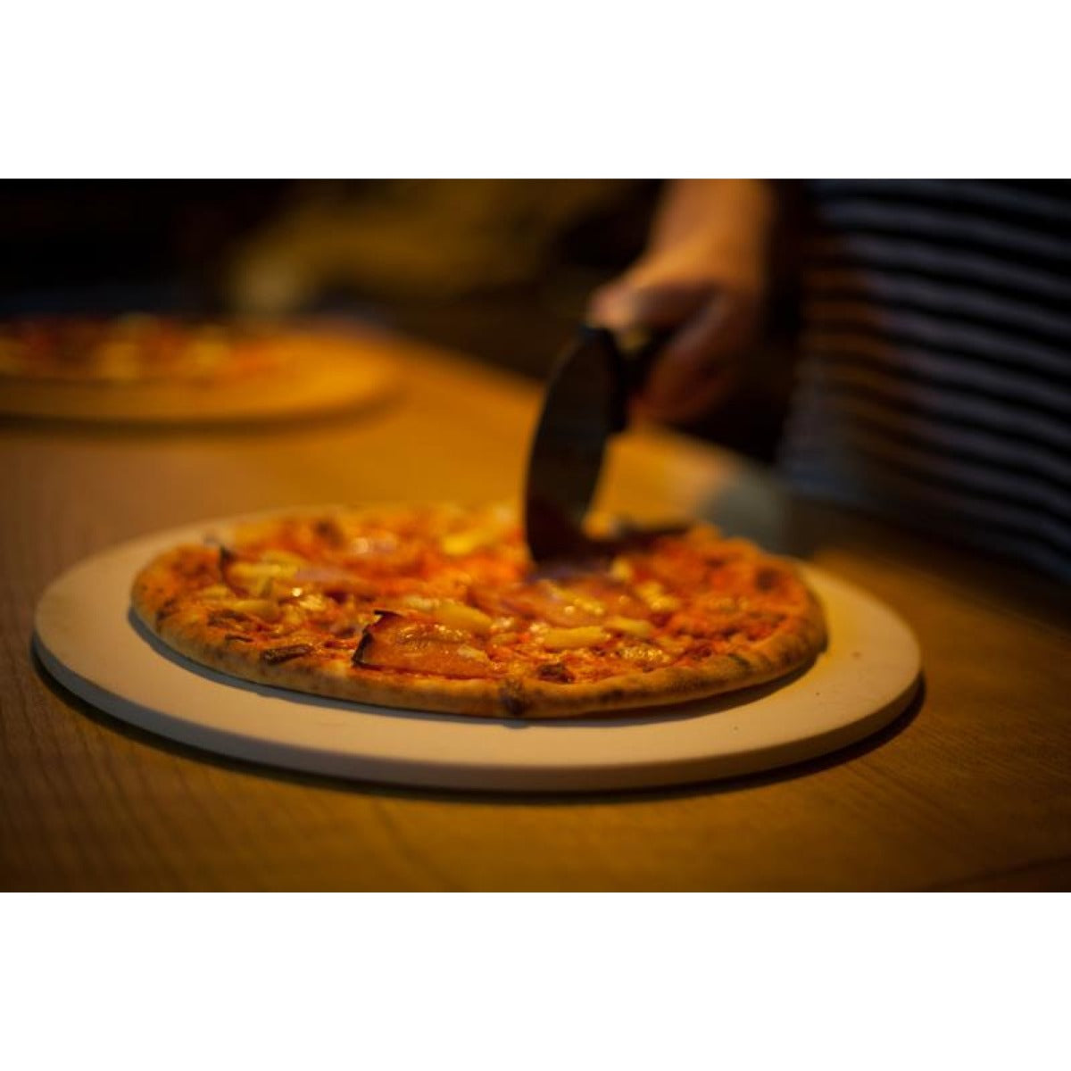 KitchenCraft World of Flavours Italian Pizza Stone Set