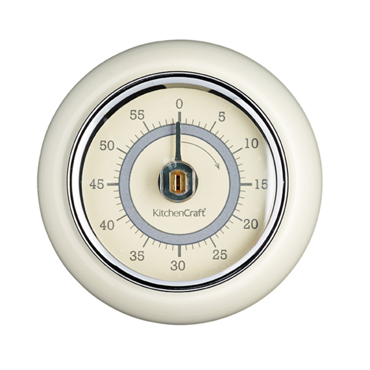 Living Nostalgia by KitchenCraft Antique Cream Magnetic Kitchen Timer