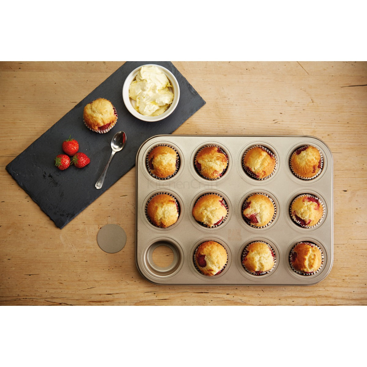 Paul Hollywood Non-Stick Loose Base Mini Sandwich Tin 12-Hole