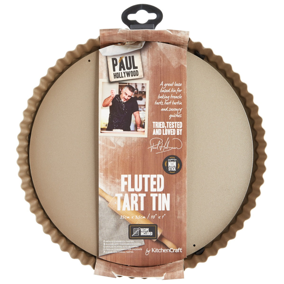 Paul Hollywood Non-Stick Loose Base Quiche Tart Tin 25cm