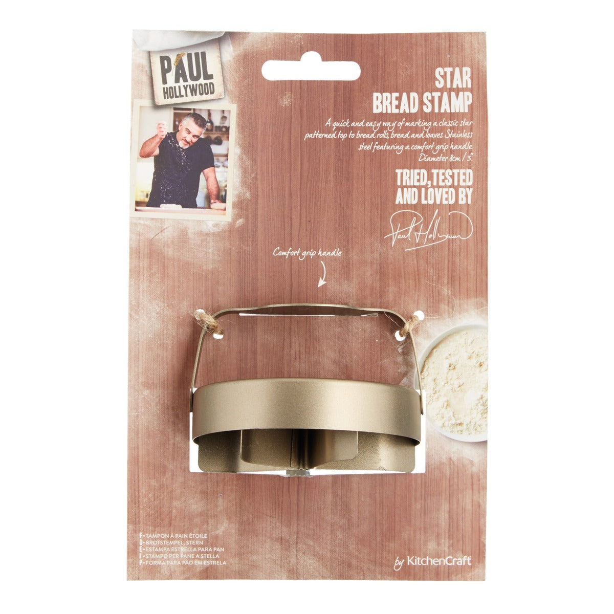 Paul Hollywood Stainless Steel Star Pattern Bread Stamp