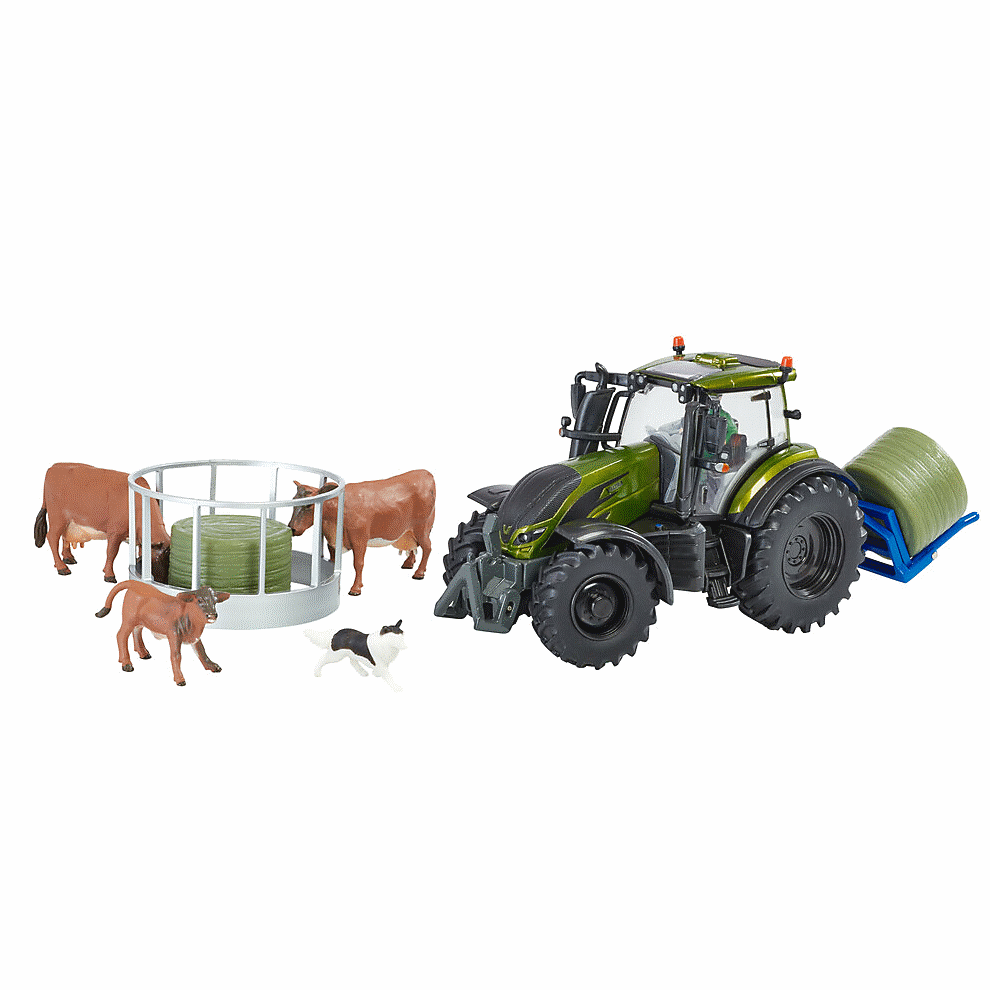 Britains Metallic Olive Green Valtra Playset 43323