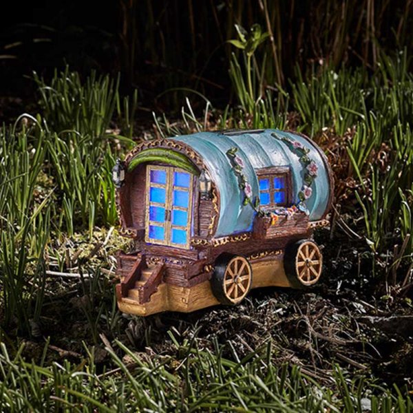 The Elvedon Collection Solar Powered Gypsy Rose Caravan