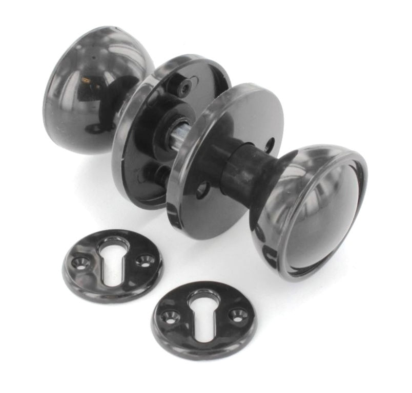 Securit Plastic Mortice Knob Set Brown 60mm