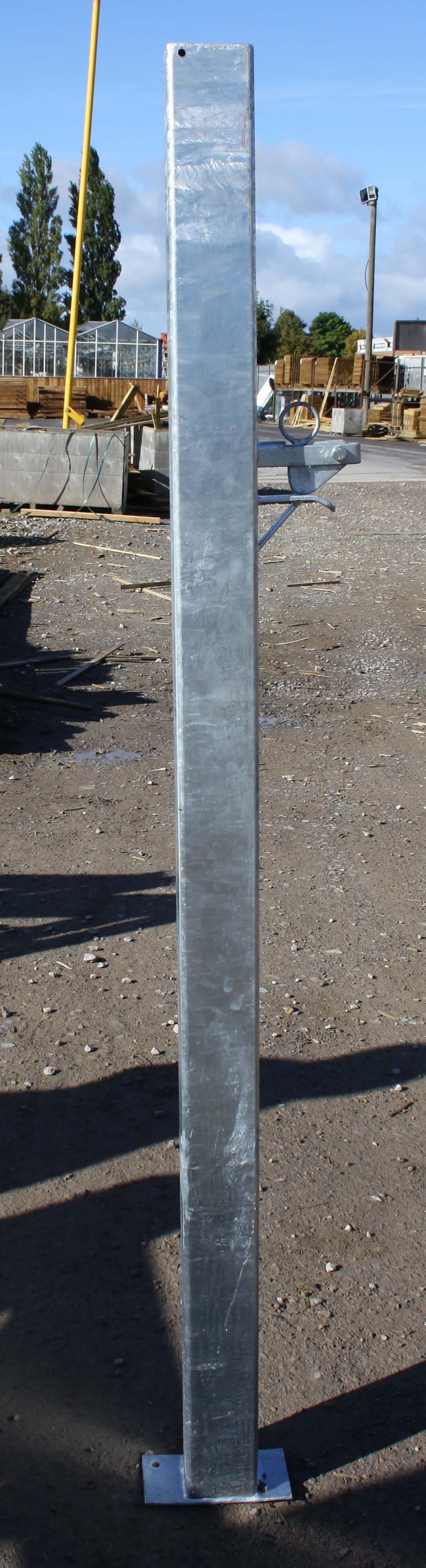 Square Clashing Post Galvanised 4"