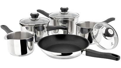 Judge Vista Draining 5 piece saucepan set