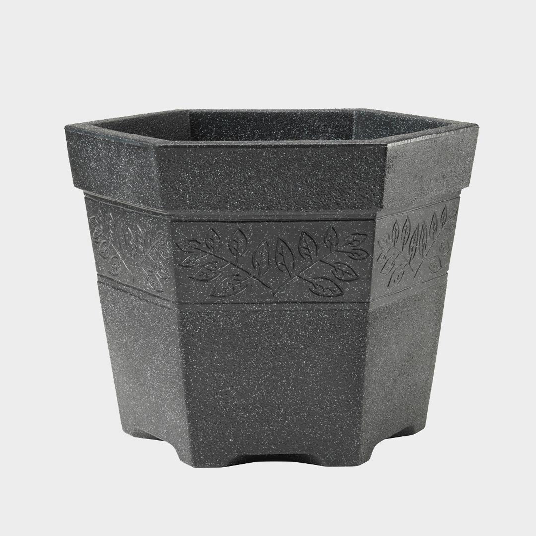 Stewart Sylvan Hexagonal Planter Granite 45 x 45 x 34cm