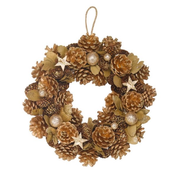 Three Kings GoldFest Wreath 36cm
