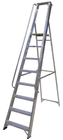 Lyte 8 Tread Aluminium Stepladder with Handrails