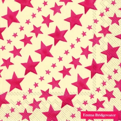 Emma Bridgewater New Starry Skies Red Lunch Napkins