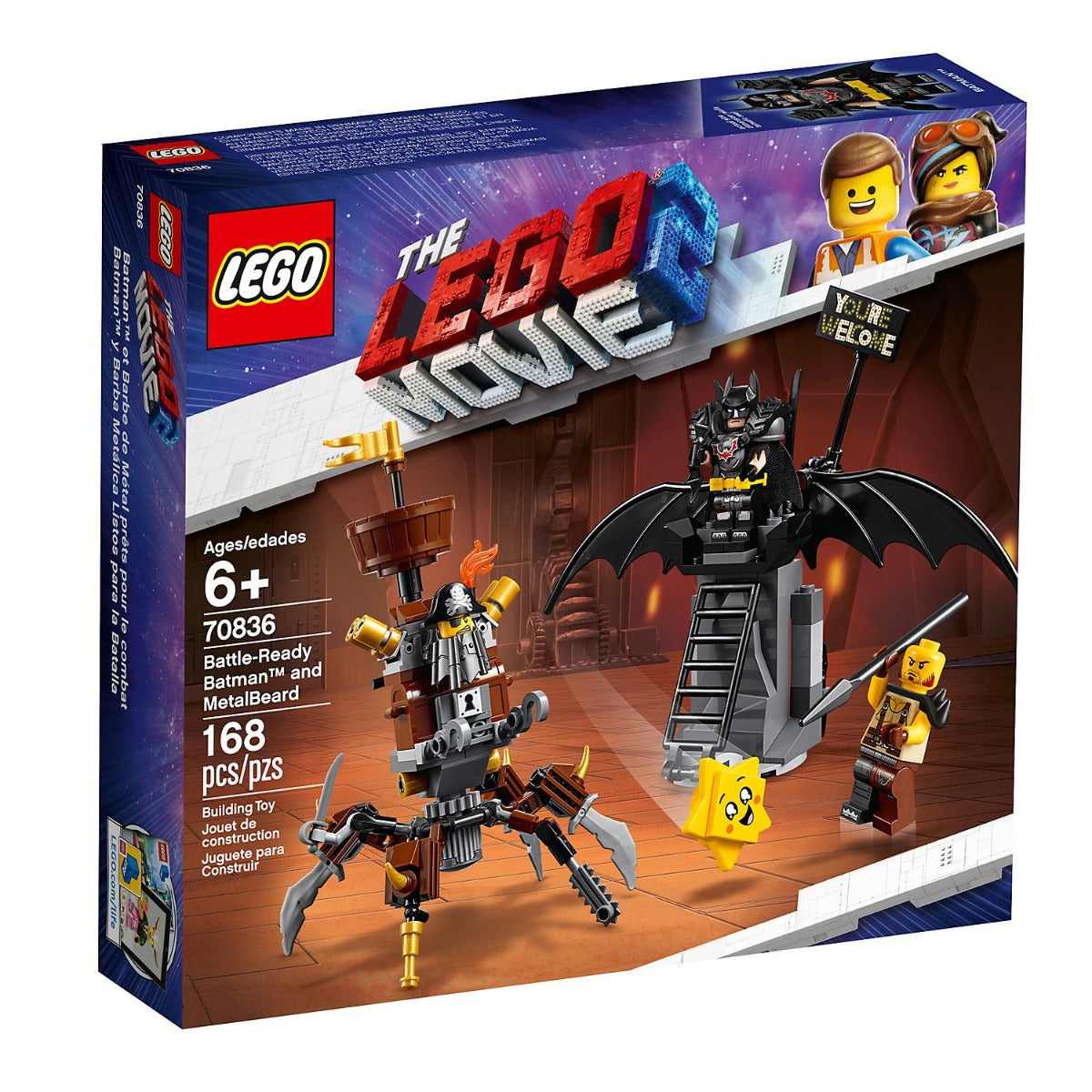 Lego Movie 2 Battle-Ready Batman & MetalBeard 70836