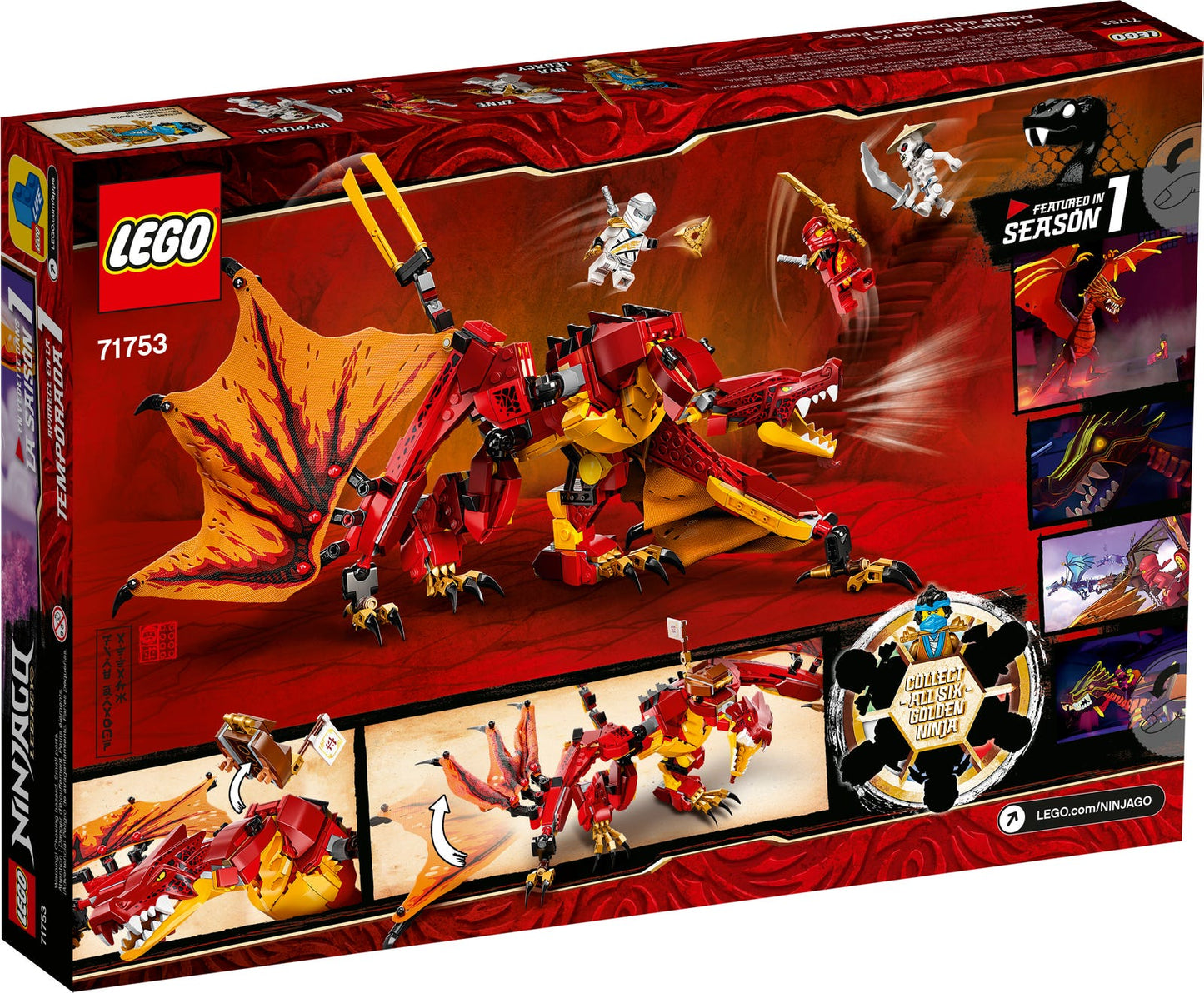 Lego Ninjago Fire Dragon Attack 71753