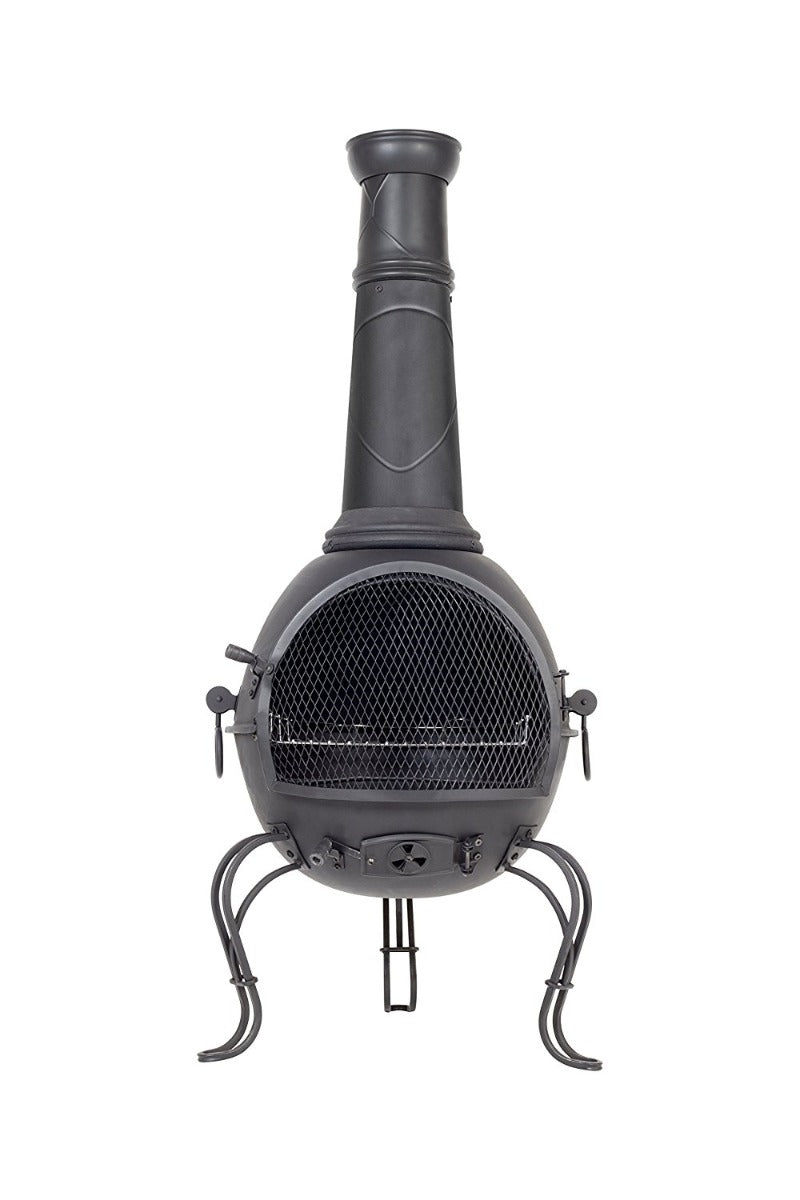 La Hacienda Murcia XL Chimenea Black Steel 136cm