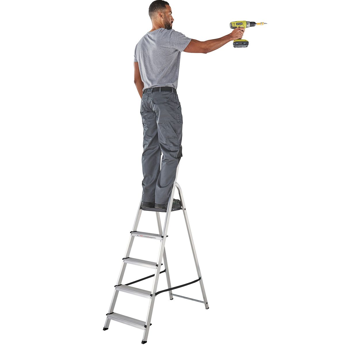 Werner Step Ladder 5 Tread High Handrail
