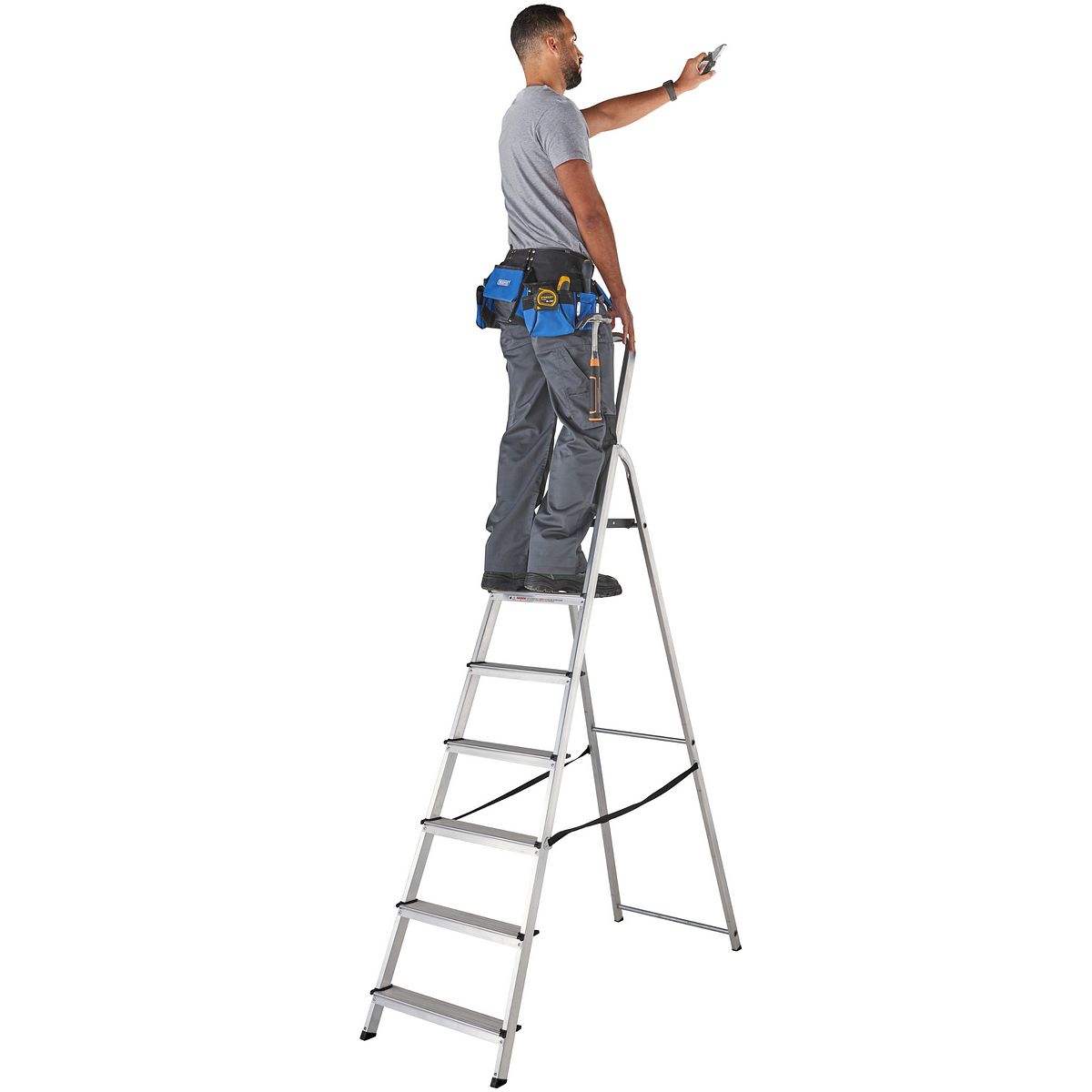 Werner Step Ladder 7 Tread High Handrail